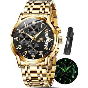 Watches for Men with Date Luxury Big Face Waterproof Mens Wristwatch Analog Luxe